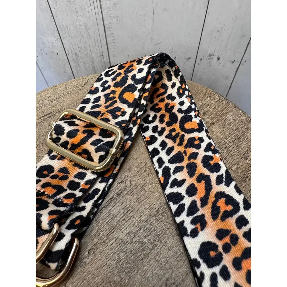 Cute Animal Print Purse Strap Wide Bag Strap Boho Crossbody Purse Strap